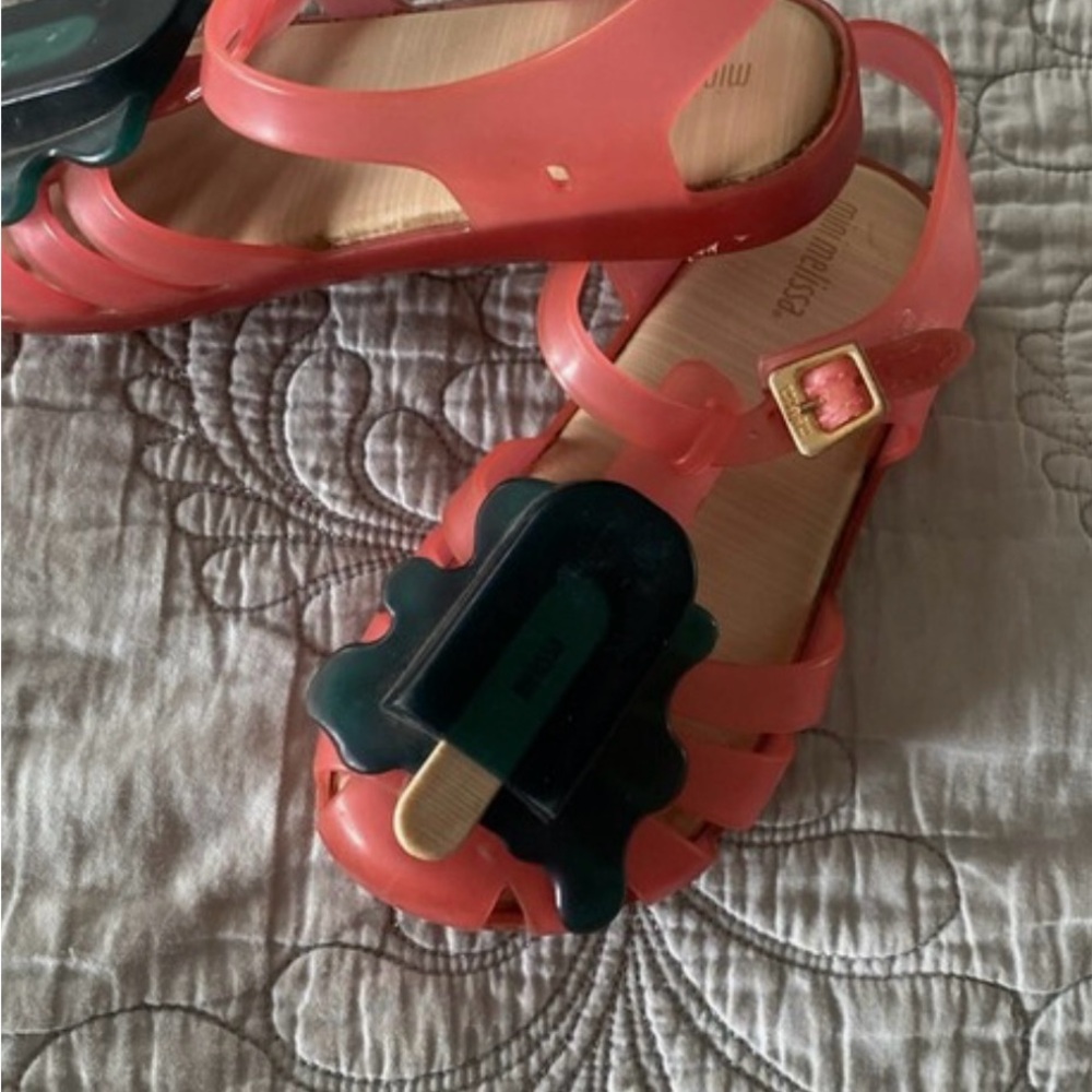 Mini Melissa Pink Melting Popsicle Toddler Girl Shoes - Picture 4 of 6